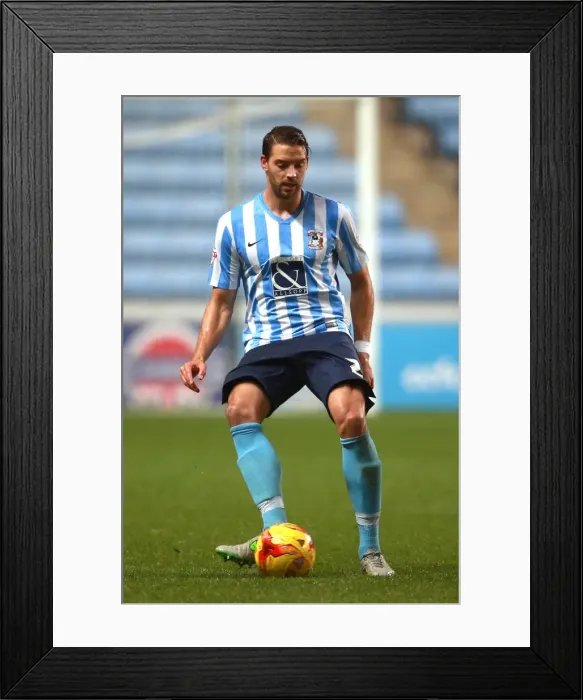 Framed Print : Aaron Martin in Action: Coventry City vs Barnsley, Sky Bet League One at Ricoh Arena Framed Print : Aaron Martin in Action: Coventry City vs Barnsley, Sky Bet League One at Ricoh Arena