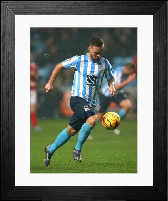 Framed Print : Thrilling Performance: Adam Armstrong Lights Up Coventry City vs Barnsley in Sky Bet League One at Ricoh Arena