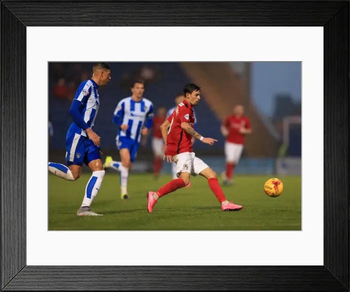 Framed Print : Ruben Lameiras Goes for Glory: Coventry City's Thrilling Shot at Colchester United (Sky Bet League One) Framed Print : Ruben Lameiras Goes for Glory: Coventry City's Thrilling Shot at Colchester United (Sky Bet League One)