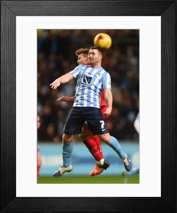 Framed Print : John Fleck's Aerial Victory: Coventry City vs Gillingham, Sky Bet League One Framed Print : John Fleck's Aerial Victory: Coventry City vs Gillingham, Sky Bet League One