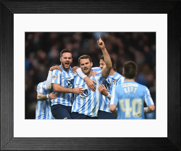 Framed Print : Ben Turner Scores His Second Goal: Coventry City's Triumph Over Gillingham in Sky Bet League One Framed Print : Ben Turner Scores His Second Goal: Coventry City's Triumph Over Gillingham in Sky Bet League One