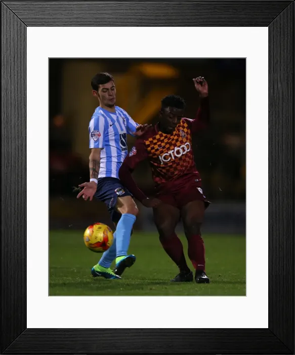 Framed Print : Clash of the Stars: Leigh vs. Lameiras in Sky Bet League One's Bradford City vs. Coventry City Showdown Framed Print : Clash of the Stars: Leigh vs. Lameiras in Sky Bet League One's Bradford City vs. Coventry City Showdown