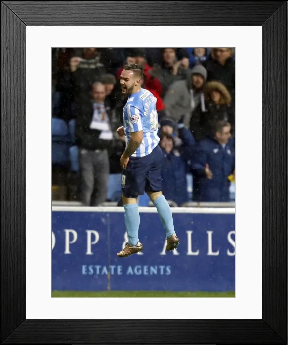 Framed Print : Adam Armstrong's Thrilling First Goal for Coventry City in Sky Bet League One Against Doncaster Rovers Framed Print : Adam Armstrong's Thrilling First Goal for Coventry City in Sky Bet League One Against Doncaster Rovers