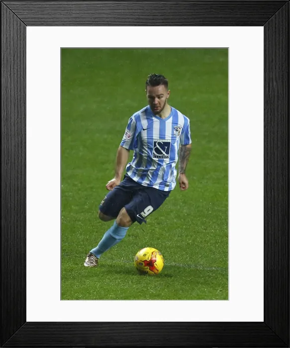 Framed Print : Thrilling Moment: Adam Armstrong Scores Stunner for Coventry City vs Doncaster Rovers in Sky Bet League One
