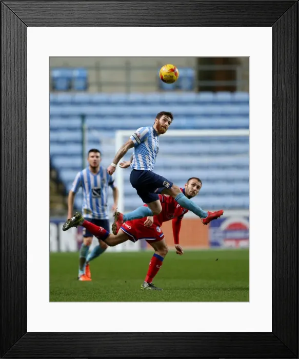 Framed Print : Romain Vincelot in Action: Coventry City vs Oldham Town, Sky Bet League One, Ricoh Arena Framed Print : Romain Vincelot in Action: Coventry City vs Oldham Town, Sky Bet League One, Ricoh Arena