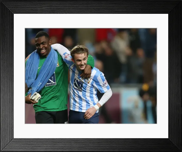 Framed Print : James Maddison and Reice Charles-Cook: Coventry City's Jubilant Winning Moment Against Port Vale
