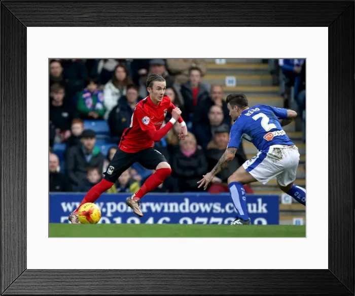 Framed Print : James Maddison Dodges Chris Herd: Coventry City's Evasive Move in Sky Bet League One Clash against Chesterfield Framed Print : James Maddison Dodges Chris Herd: Coventry City's Evasive Move in Sky Bet League One Clash against Chesterfield