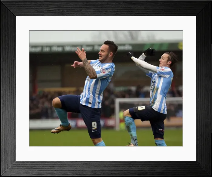 Framed Print : Coventry City: Armstrong and Maddison Celebrate First Goal in Sky Bet League One Victory over Crewe Alexandra