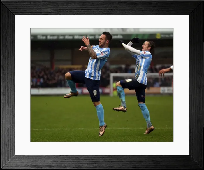 Framed Print : Adam Armstrong Scores First Goal: Coventry City's Triumph over Crewe Alexandra in Sky Bet League One