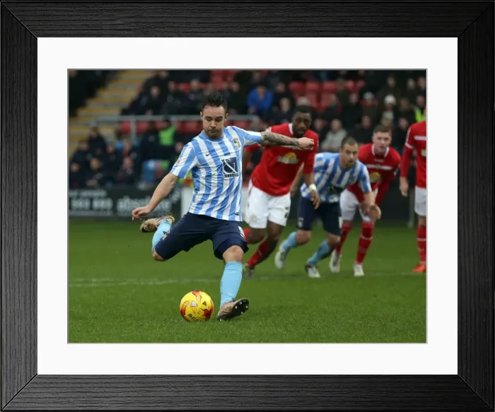 Framed Print : Adam Armstrong Scores Penalty: Coventry City's Third Goal in Sky Bet League One Clash Against Crewe Alexandra Framed Print : Adam Armstrong Scores Penalty: Coventry City's Third Goal in Sky Bet League One Clash Against Crewe Alexandra