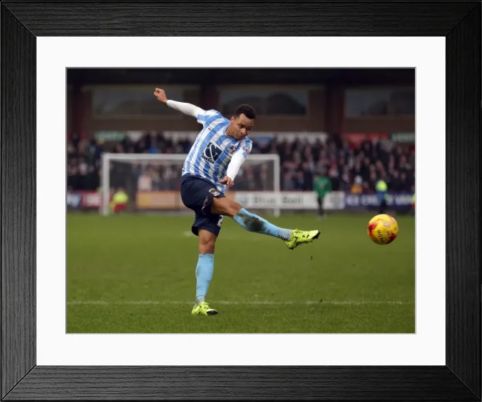 Framed Print : Jacob Murphy Scores Coventry City's Second Goal vs. Crewe Alexandra in Sky Bet League One Framed Print : Jacob Murphy Scores Coventry City's Second Goal vs. Crewe Alexandra in Sky Bet League One