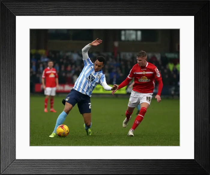 Framed Print : Battle for the Ball: King vs. Murphy - Intense Rivalry in Sky Bet League One Clash between Crewe Alexandra and Coventry City Framed Print : Battle for the Ball: King vs. Murphy - Intense Rivalry in Sky Bet League One Clash between Crewe Alexandra and Coventry City