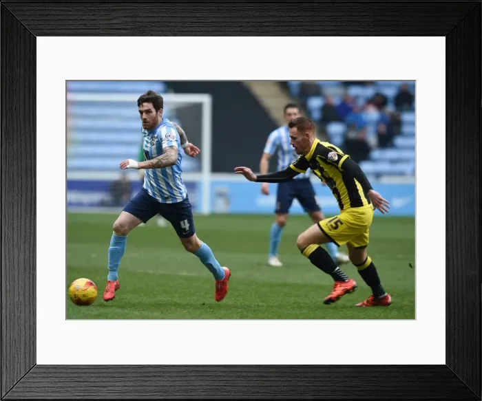 Framed Print : Battle of the Midfield: Vincelot vs. Naylor in Coventry City vs. Burton Albion (Sky Bet League One)