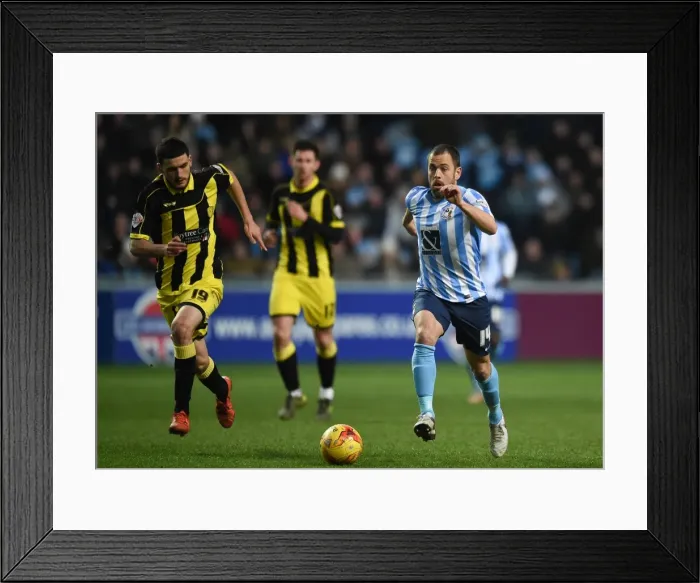 Framed Print : Clash of the Midfielders: O'Connor vs. Cole in Coventry City vs. Burton Albion (Sky Bet League One) Framed Print : Clash of the Midfielders: O'Connor vs. Cole in Coventry City vs. Burton Albion (Sky Bet League One)