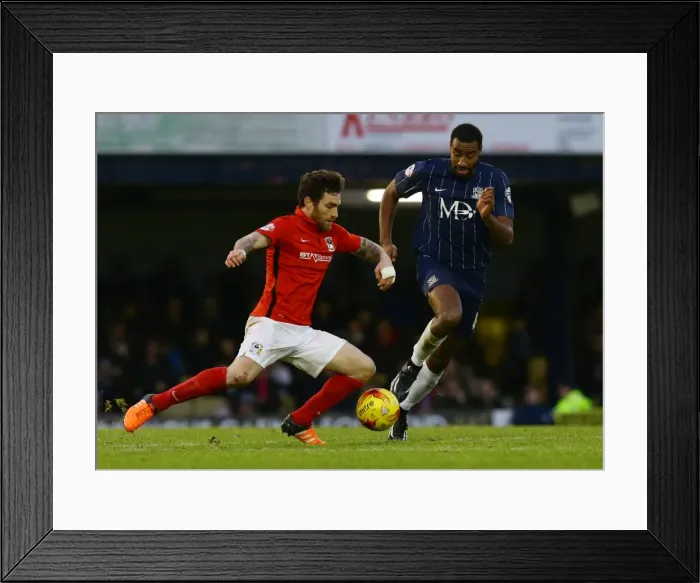 Framed Print : Intense Rivalry: Vincelot vs. Barnett Clash in Coventry City's Sky Bet League One Match at Roots Hall Framed Print : Intense Rivalry: Vincelot vs. Barnett Clash in Coventry City's Sky Bet League One Match at Roots Hall