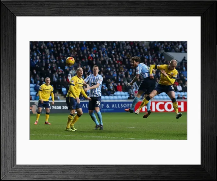 Framed Print : Romain Vincelot Charges Towards Goal: Coventry City vs Scunthorpe United, Sky Bet League One Framed Print : Romain Vincelot Charges Towards Goal: Coventry City vs Scunthorpe United, Sky Bet League One