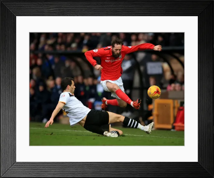 Framed Print : Clash at Vale Park: A Battle of Midfield Titans - Purkiss vs. O'Brien in Sky Bet League One Framed Print : Clash at Vale Park: A Battle of Midfield Titans - Purkiss vs. O'Brien in Sky Bet League One