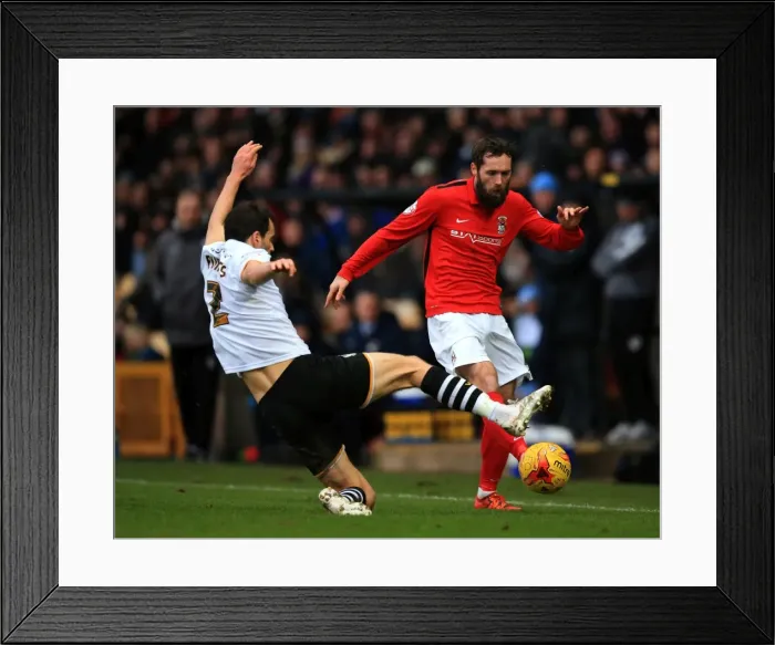 Framed Print : Clash of the Midfield Titans: Purkiss vs. O'Brien - Sky Bet League One Showdown Framed Print : Clash of the Midfield Titans: Purkiss vs. O'Brien - Sky Bet League One Showdown