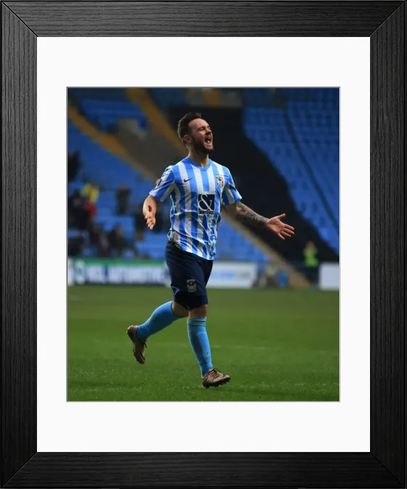 Framed Print : Adam Armstrong's Double: Coventry City Secures 2-0 Victory Over Bury (Sky Bet League One)