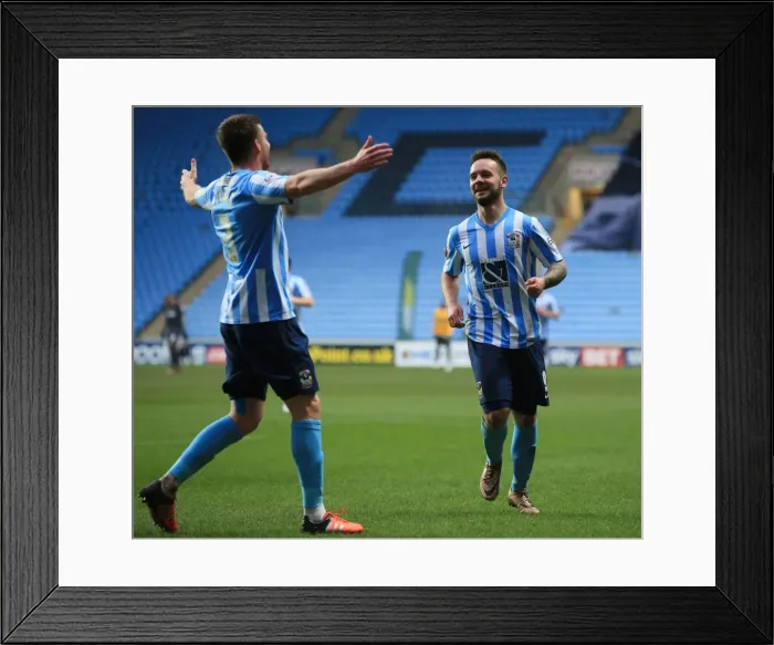 Framed Print : Coventry City's Adam Armstrong Scores Brace: Thrilling Sky Bet League One Match at Ricoh Arena Framed Print : Coventry City's Adam Armstrong Scores Brace: Thrilling Sky Bet League One Match at Ricoh Arena
