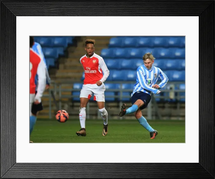 Framed Print : Jak Hickman's Shocking First Goal: Coventry City Stuns Arsenal in FA Youth Cup Fifth Round at Ricoh Arena Framed Print : Jak Hickman's Shocking First Goal: Coventry City Stuns Arsenal in FA Youth Cup Fifth Round at Ricoh Arena