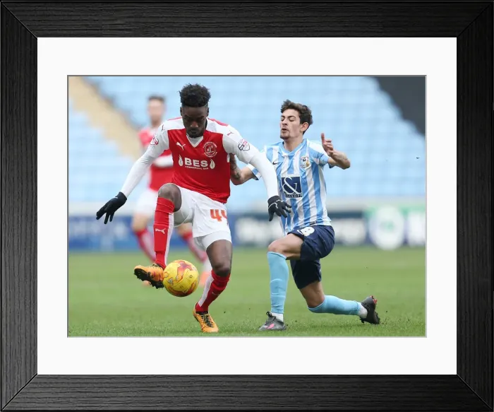 Framed Print : Intense Clash: Coventry City vs Fleetwood Town in Sky Bet League One at Ricoh Arena Framed Print : Intense Clash: Coventry City vs Fleetwood Town in Sky Bet League One at Ricoh Arena