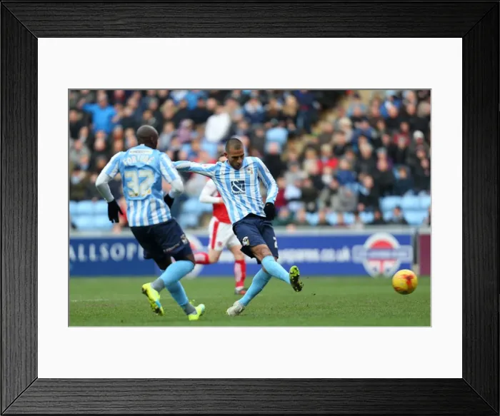 Framed Print : Coventry City's Thrilling Full-Length Goal: Victory Over Fleetwood Town in Sky Bet League One at Ricoh Arena