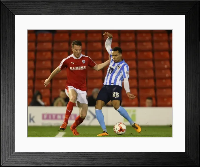 Framed Print : Battle at Oakwell: Marley Watkins vs. Jacob Murphy in Intense Sky Bet League One Clash Framed Print : Battle at Oakwell: Marley Watkins vs. Jacob Murphy in Intense Sky Bet League One Clash