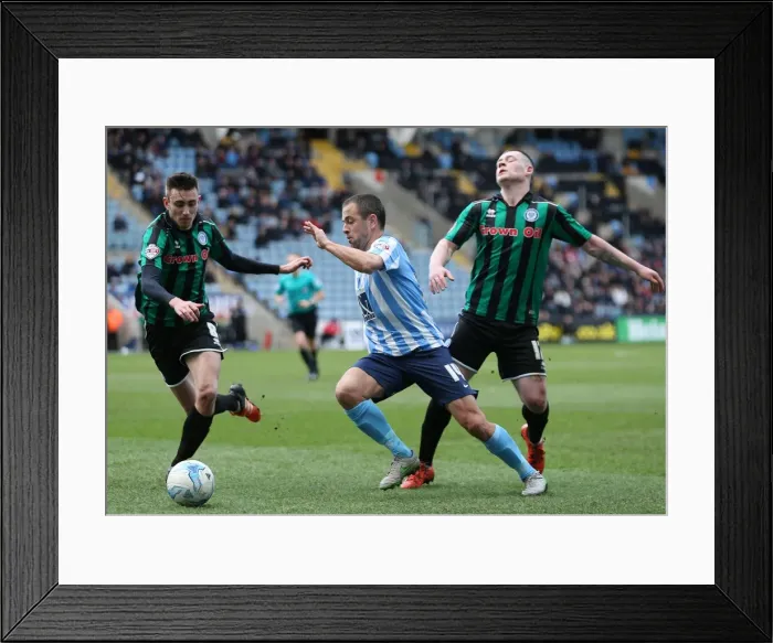 Framed Print : Clash at the Ricoh: Joe Cole vs Matty Lund - Coventry City vs Rochdale, Sky Bet League One Framed Print : Clash at the Ricoh: Joe Cole vs Matty Lund - Coventry City vs Rochdale, Sky Bet League One