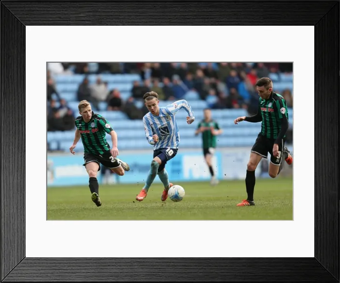 Framed Print : James Maddison vs Matty Lund: Intense Rivalry in Coventry City vs Rochdale Clash (Sky Bet League One) Framed Print : James Maddison vs Matty Lund: Intense Rivalry in Coventry City vs Rochdale Clash (Sky Bet League One)