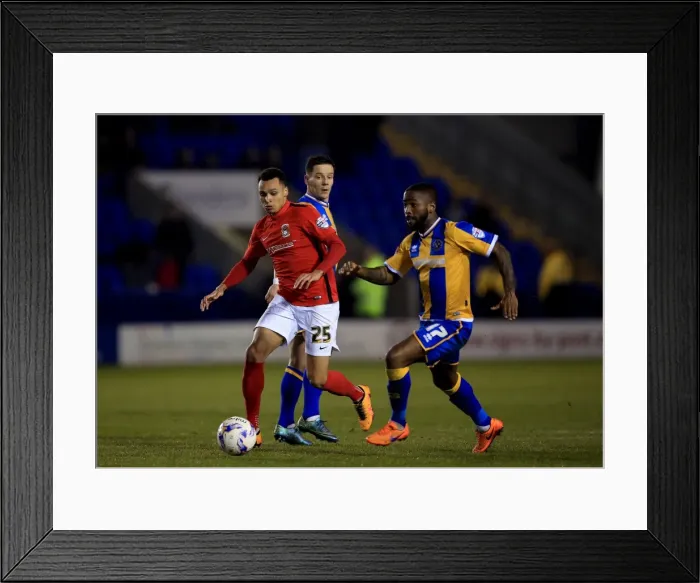 Framed Print : Battle for the Ball: Murphy vs. Ogogo in Intense Sky Bet League One Rivalry Framed Print : Battle for the Ball: Murphy vs. Ogogo in Intense Sky Bet League One Rivalry