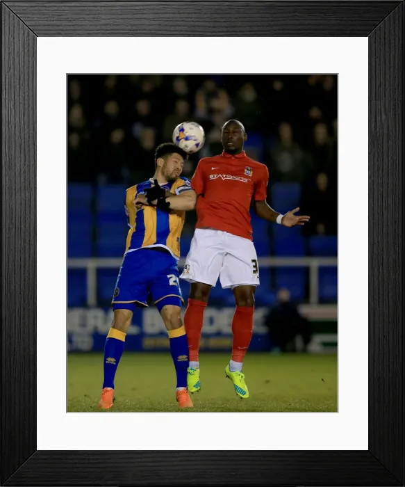 Framed Print : Battle for the Ball: Knight-Percival vs. Fortune in Sky Bet League One Clash Framed Print : Battle for the Ball: Knight-Percival vs. Fortune in Sky Bet League One Clash