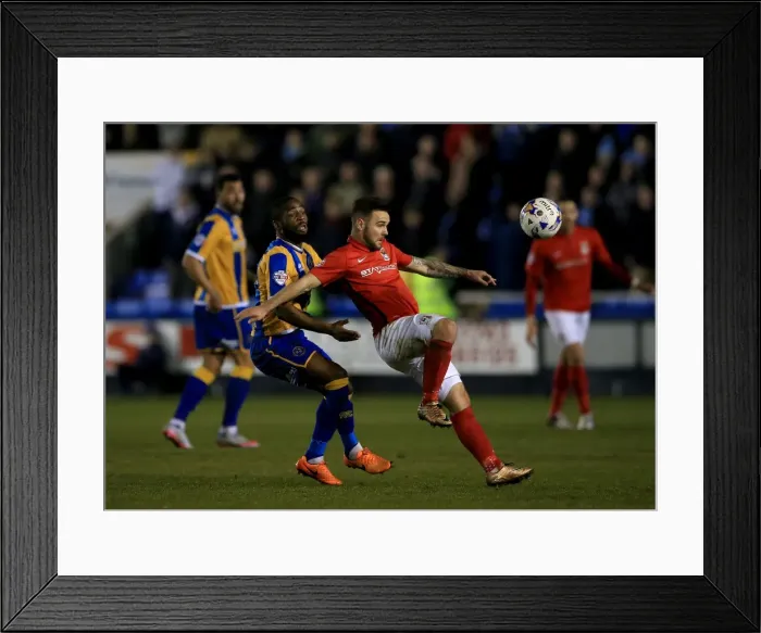Framed Print : Battle for the Ball: Ogogo vs. Armstrong - Coventry City vs. Shrewsbury Town Rivalry in Sky Bet League One Framed Print : Battle for the Ball: Ogogo vs. Armstrong - Coventry City vs. Shrewsbury Town Rivalry in Sky Bet League One