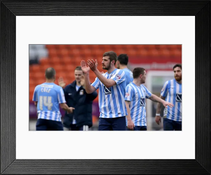 Framed Print : Jack Stephens Emotional Tribute: Coventry City's Triumph at Bloomfield Road (Sky Bet League One) Framed Print : Jack Stephens Emotional Tribute: Coventry City's Triumph at Bloomfield Road (Sky Bet League One)