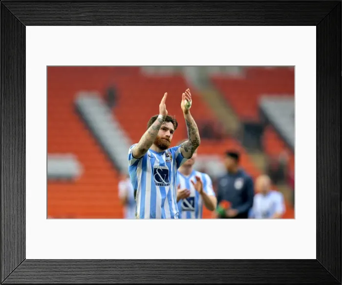 Framed Print : Romain Vincelot's Heartfelt Applause: Coventry City's Victory at Blackpool's Bloomfield Road (Sky Bet League One, 2015-16) Framed Print : Romain Vincelot's Heartfelt Applause: Coventry City's Victory at Blackpool's Bloomfield Road (Sky Bet League One, 2015-16)