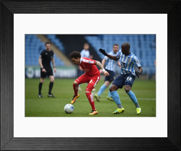 Framed Print : Fortune vs Ormonde-Ottewill: A Riveting Showdown in Sky Bet League One between Coventry City's Marc-Antoine Fortune and Swindon Town's Brandon Ormonde-Ottewill (2015-16) Framed Print : Fortune vs Ormonde-Ottewill: A Riveting Showdown in Sky Bet League One between Coventry City's Marc-Antoine Fortune and Swindon Town's Brandon Ormonde-Ottewill (2015-16)