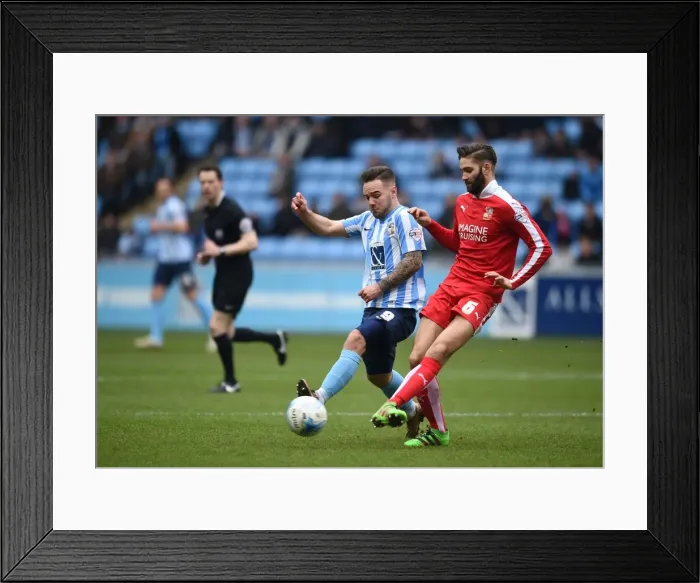 Framed Print : Coventry City vs Swindon Town: Intense Battle in Sky Bet League One (2015-16)