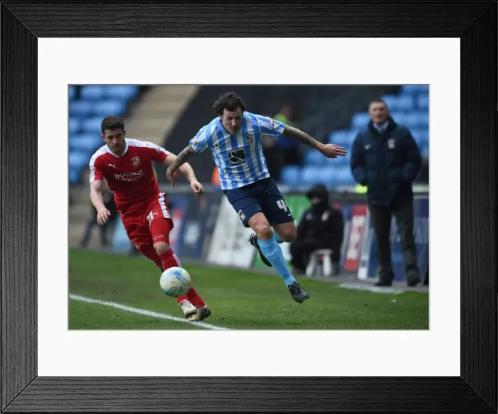 Framed Print : Battle for Supremacy: Coventry City vs. Swindon Town in Sky Bet League One