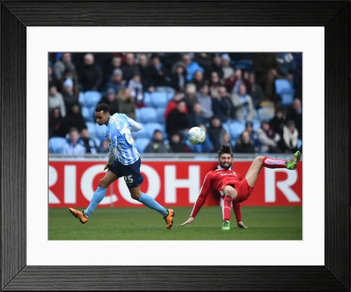 Framed Print : Coventry City vs Swindon Town: Jacob Murphy vs Jordan Turnbull - Sky Bet League One Clash at Ricoh Arena Framed Print : Coventry City vs Swindon Town: Jacob Murphy vs Jordan Turnbull - Sky Bet League One Clash at Ricoh Arena
