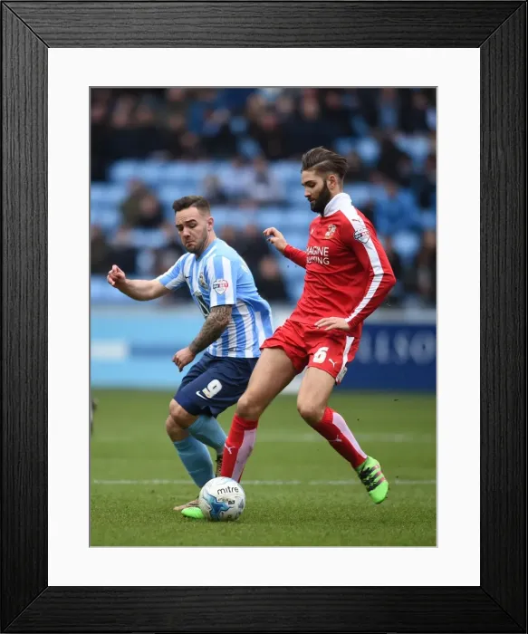 Framed Print : Coventry City vs Swindon Town: Intense Clash in Sky Bet League One (2015-16)