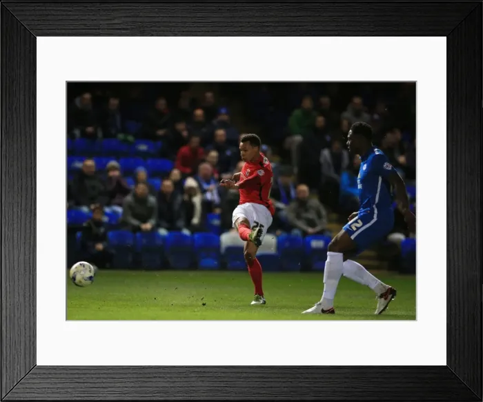 Framed Print : Jacob Murphy's Strike: Coventry City vs. Peterborough United in Sky Bet League One Framed Print : Jacob Murphy's Strike: Coventry City vs. Peterborough United in Sky Bet League One