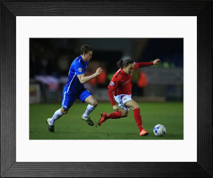 Framed Print : Jodi Jones Dashes Past Andrew Fox in Sky Bet League One: Peterborough United vs. Coventry City at ABAX Stadium Framed Print : Jodi Jones Dashes Past Andrew Fox in Sky Bet League One: Peterborough United vs. Coventry City at ABAX Stadium