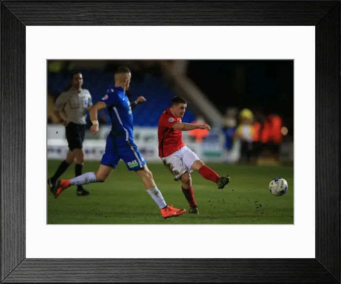 Framed Print : John Fleck Shooting for Coventry City against Peterborough United in Sky Bet League One at ABAX Stadium Framed Print : John Fleck Shooting for Coventry City against Peterborough United in Sky Bet League One at ABAX Stadium
