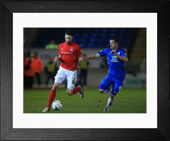 Framed Print : Aaron Martin of Coventry City Outruns Aaron Williams of Peterborough United at ABAX Stadium - Sky Bet League One Framed Print : Aaron Martin of Coventry City Outruns Aaron Williams of Peterborough United at ABAX Stadium - Sky Bet League One