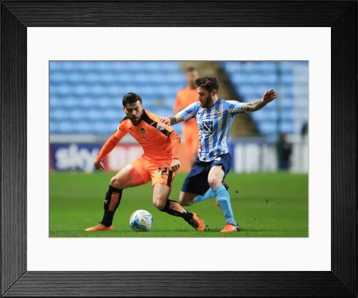 Framed Print : Clash at Ricoh Arena: Coventry City vs Colchester United - Sky Bet League One Showdown (2015-16) Framed Print : Clash at Ricoh Arena: Coventry City vs Colchester United - Sky Bet League One Showdown (2015-16)