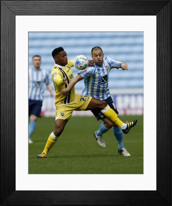 Framed Print : Coventry City vs Millwall: Clash between Joe Cole and Mahrez Roux at Ricoh Arena Framed Print : Coventry City vs Millwall: Clash between Joe Cole and Mahrez Roux at Ricoh Arena
