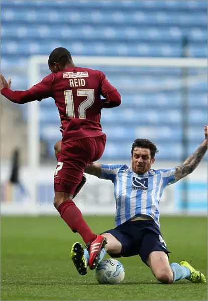 Coventry City vs Bradford City: Clash between Vincelot and Reid at Ricoh Arena