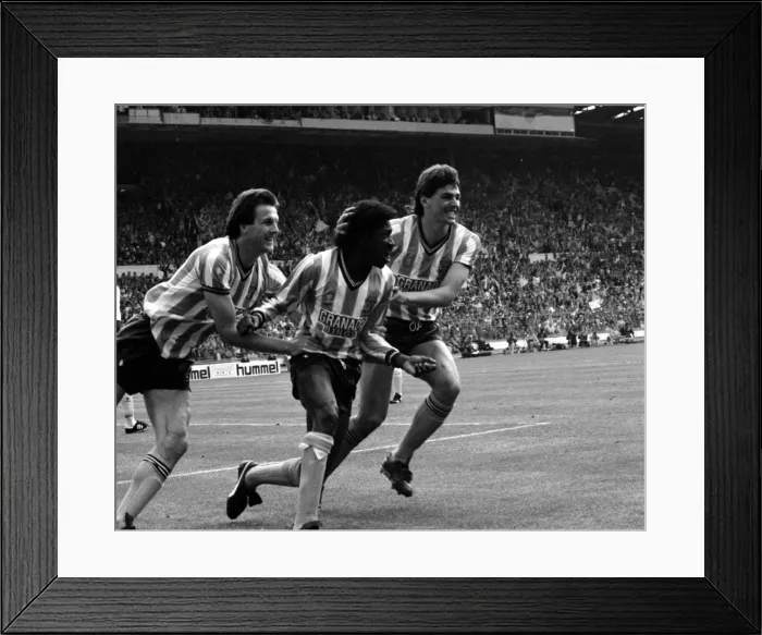 Framed Print : Coventry City's Dave Bennett Scores First Equalizer in FA Cup Final Against Tottenham Hotspur at Wembley Framed Print : Coventry City's Dave Bennett Scores First Equalizer in FA Cup Final Against Tottenham Hotspur at Wembley