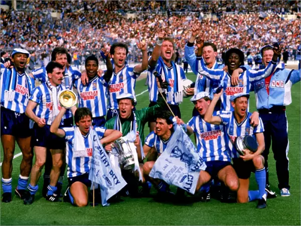 Coventry City's FA Cup Victory: Celebrating with the Trophy (1987)