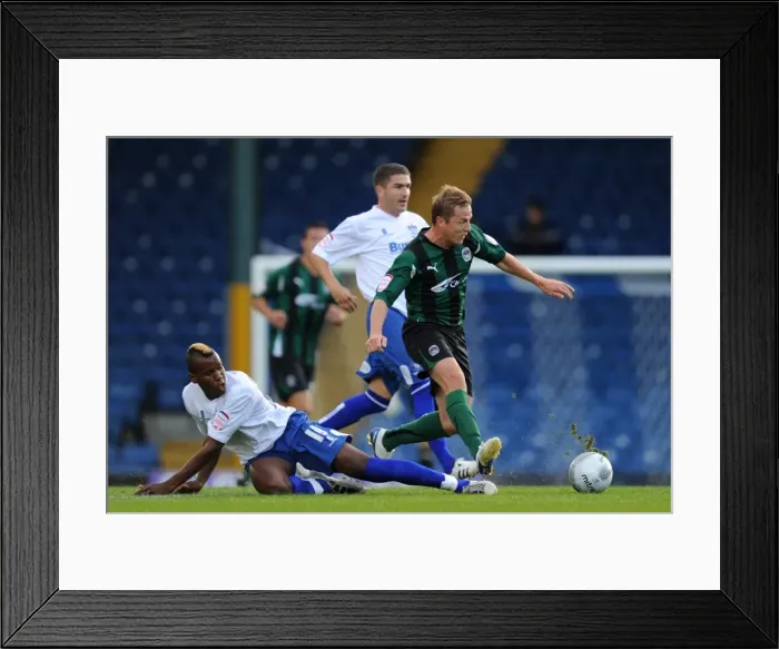 Framed Print : Gary McSheffrey vs Damien Mozika: Intense Battle for the Carling Cup Ball at Gigg Lane (Coventry City vs Bury, Round 1, 2011) Framed Print : Gary McSheffrey vs Damien Mozika: Intense Battle for the Carling Cup Ball at Gigg Lane (Coventry City vs Bury, Round 1, 2011)